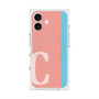 プレミアムスクエアケース with MagSafe［ オリジナル - initial color line - C pink ］