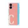 プレミアムスクエアケース with MagSafe［ オリジナル - initial color line - C pink ］