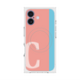 プレミアムスクエアケース with MagSafe［ オリジナル - initial color line - C pink ］