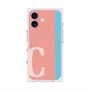 プレミアムスクエアケース with MagSafe［ オリジナル - initial color line - C pink ］