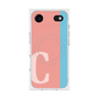 プレミアムスクエアケース with MagSafe［ オリジナル - initial color line - C pink ］