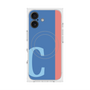 プレミアムスクエアケース with MagSafe［ オリジナル - initial color line - C blue ］