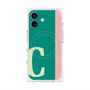 プレミアムスクエアケース with MagSafe［ オリジナル - initial color line - C green ］