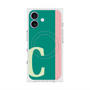 プレミアムスクエアケース with MagSafe［ オリジナル - initial color line - C green ］