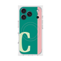 プレミアムスクエアケース with MagSafe［ オリジナル - initial color line - C green ］
