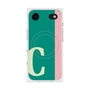 プレミアムスクエアケース with MagSafe［ オリジナル - initial color line - C green ］