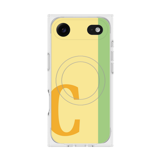プレミアムスクエアケース with MagSafe［ オリジナル - initial color line - C yellow ］