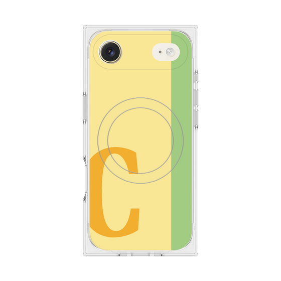 プレミアムスクエアケース with MagSafe［ オリジナル - initial color line - C yellow ］