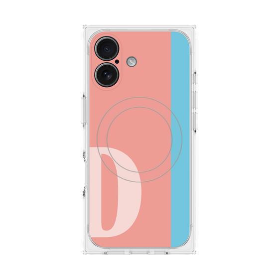 プレミアムスクエアケース with MagSafe［ オリジナル - initial color line - D pink ］