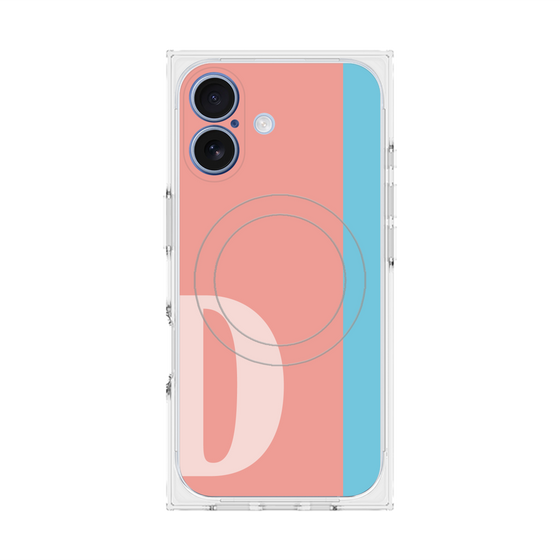 プレミアムスクエアケース with MagSafe［ オリジナル - initial color line - D pink ］