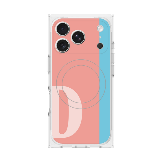 プレミアムスクエアケース with MagSafe［ オリジナル - initial color line - D pink ］