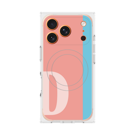 プレミアムスクエアケース with MagSafe［ オリジナル - initial color line - D pink ］