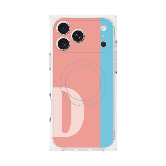 プレミアムスクエアケース with MagSafe［ オリジナル - initial color line - D pink ］