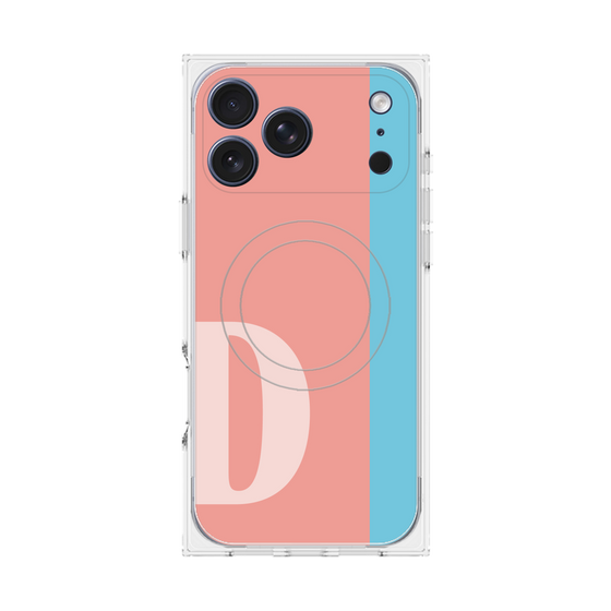 プレミアムスクエアケース with MagSafe［ オリジナル - initial color line - D pink ］