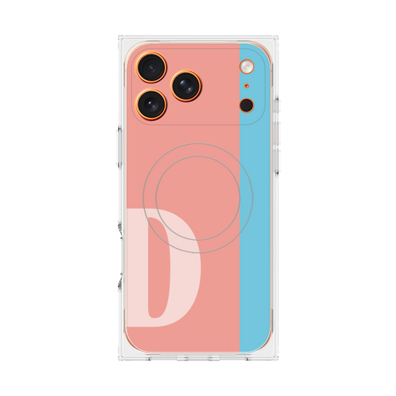 プレミアムスクエアケース with MagSafe［ オリジナル - initial color line - D pink ］