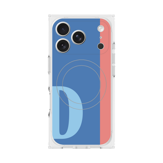 プレミアムスクエアケース with MagSafe［ オリジナル - initial color line - D blue ］