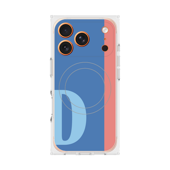 プレミアムスクエアケース with MagSafe［ オリジナル - initial color line - D blue ］