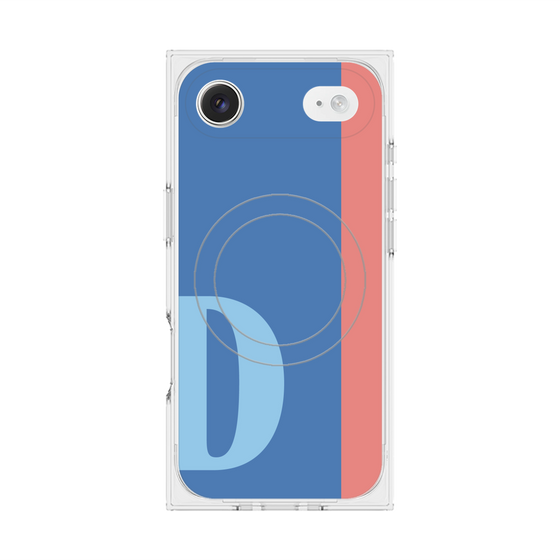 プレミアムスクエアケース with MagSafe［ オリジナル - initial color line - D blue ］