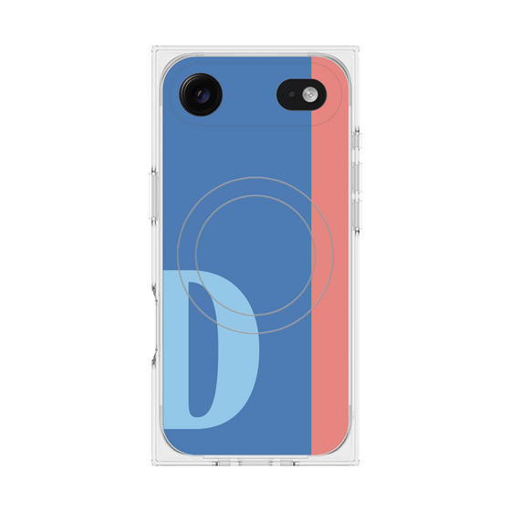 プレミアムスクエアケース with MagSafe［ オリジナル - initial color line - D blue ］