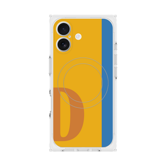 プレミアムスクエアケース with MagSafe［ オリジナル - initial color line - D orange ］