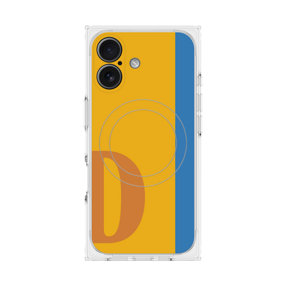 プレミアムスクエアケース with MagSafe［ オリジナル - initial color line - D orange ］