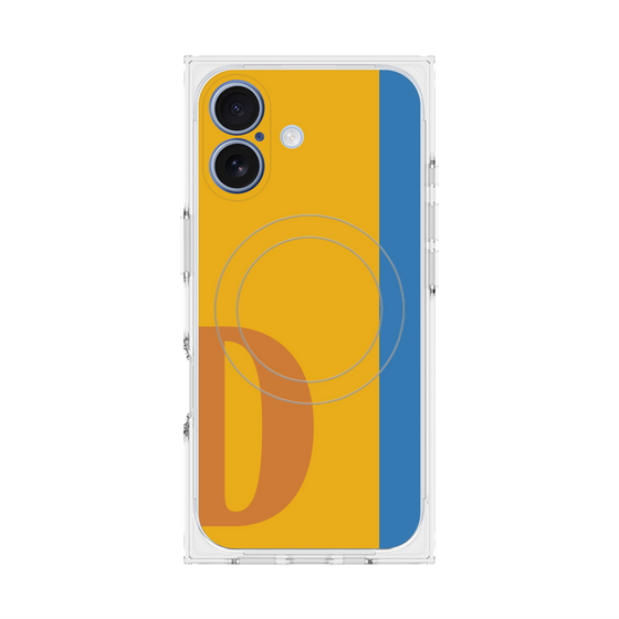 プレミアムスクエアケース with MagSafe［ オリジナル - initial color line - D orange ］