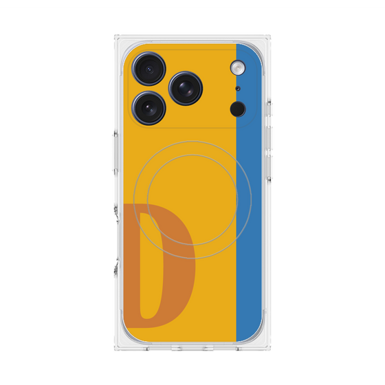 プレミアムスクエアケース with MagSafe［ オリジナル - initial color line - D orange ］