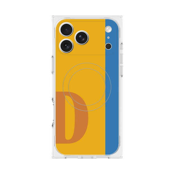 プレミアムスクエアケース with MagSafe［ オリジナル - initial color line - D orange ］
