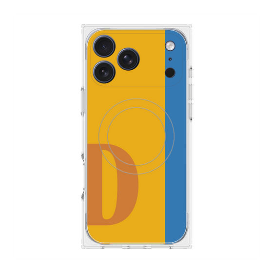 プレミアムスクエアケース with MagSafe［ オリジナル - initial color line - D orange ］
