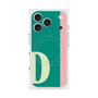 プレミアムスクエアケース with MagSafe［ オリジナル - initial color line - D green ］