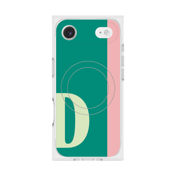 プレミアムスクエアケース with MagSafe［ オリジナル - initial color line - D green ］