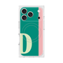 プレミアムスクエアケース with MagSafe［ オリジナル - initial color line - D green ］