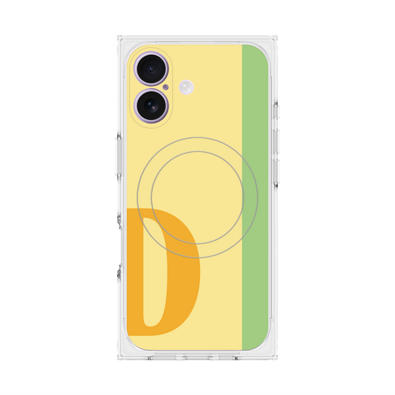 プレミアムスクエアケース with MagSafe［ オリジナル - initial color line - D yellow ］