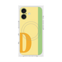 プレミアムスクエアケース with MagSafe［ オリジナル - initial color line - D yellow ］