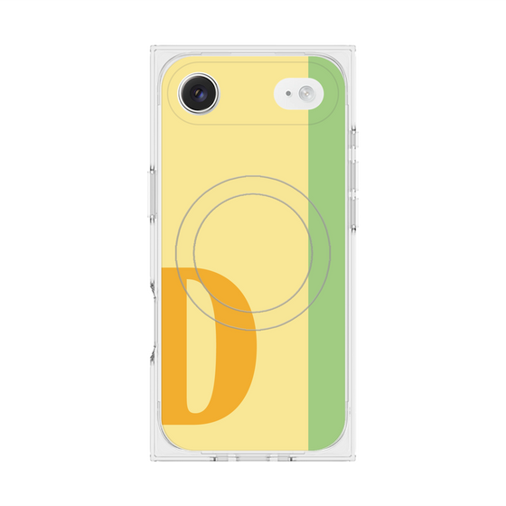 プレミアムスクエアケース with MagSafe［ オリジナル - initial color line - D yellow ］