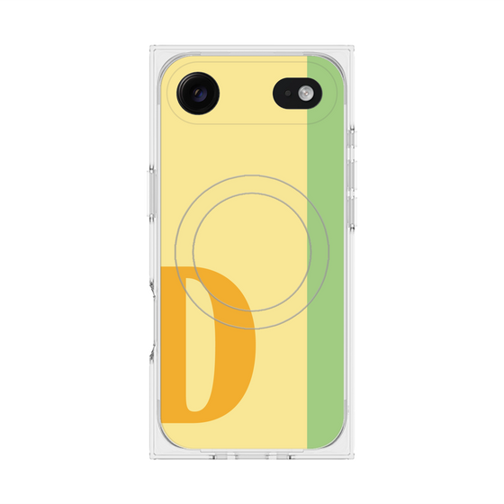 プレミアムスクエアケース with MagSafe［ オリジナル - initial color line - D yellow ］