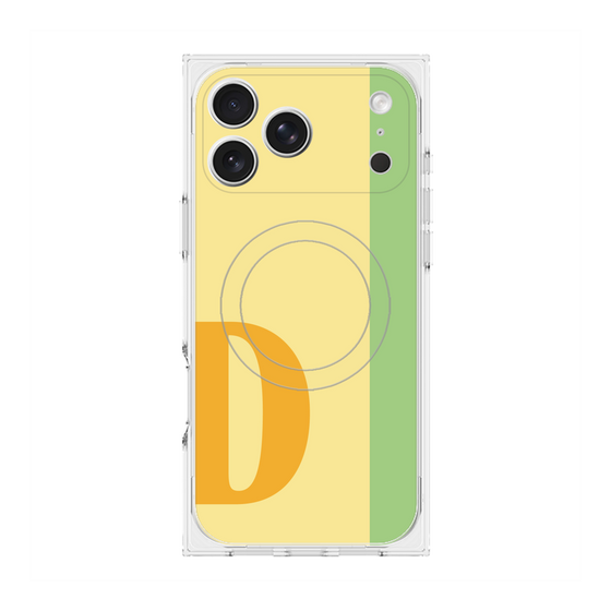 プレミアムスクエアケース with MagSafe［ オリジナル - initial color line - D yellow ］