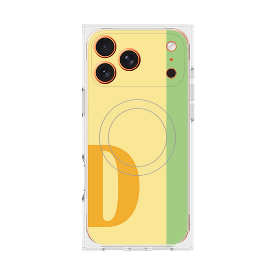プレミアムスクエアケース with MagSafe［ オリジナル - initial color line - D yellow ］
