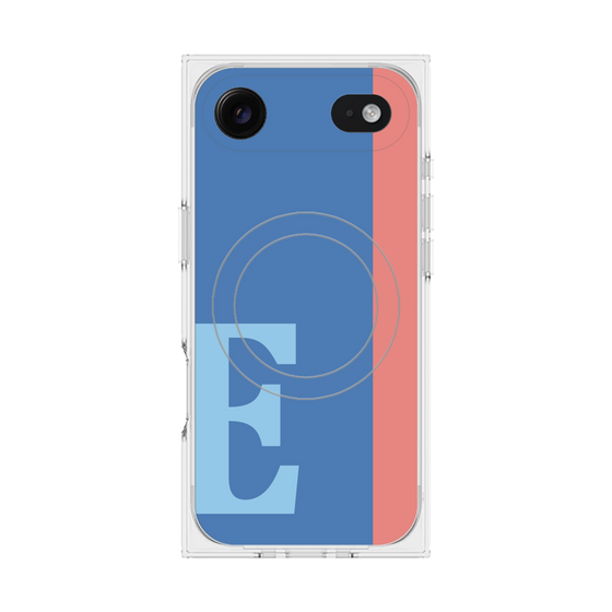 プレミアムスクエアケース with MagSafe［ オリジナル - initial color line - E blue ］