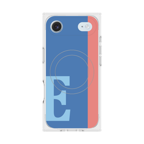 プレミアムスクエアケース with MagSafe［ オリジナル - initial color line - E blue ］