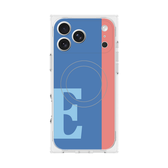 プレミアムスクエアケース with MagSafe［ オリジナル - initial color line - E blue ］