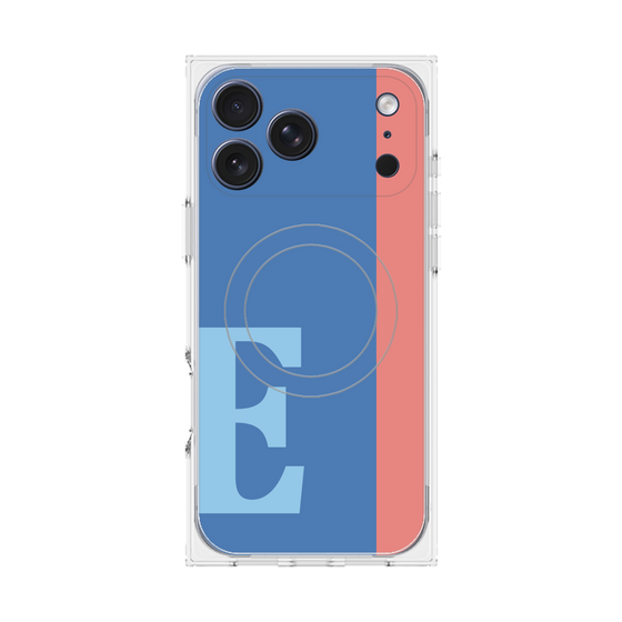 プレミアムスクエアケース with MagSafe［ オリジナル - initial color line - E blue ］