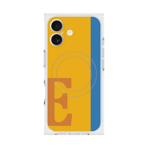 プレミアムスクエアケース with MagSafe［ オリジナル - initial color line - E orange ］