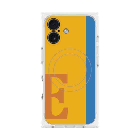 プレミアムスクエアケース with MagSafe［ オリジナル - initial color line - E orange ］