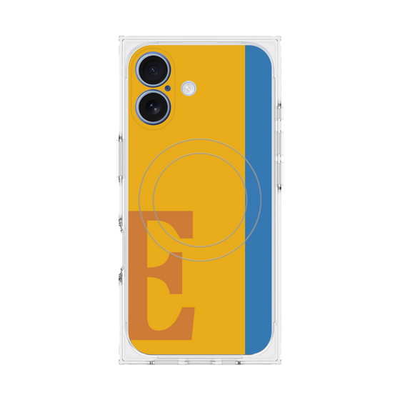 プレミアムスクエアケース with MagSafe［ オリジナル - initial color line - E orange ］