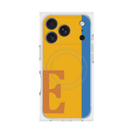 プレミアムスクエアケース with MagSafe［ オリジナル - initial color line - E orange ］