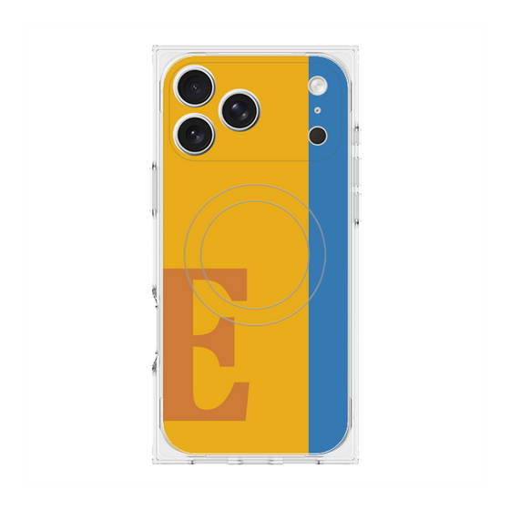 プレミアムスクエアケース with MagSafe［ オリジナル - initial color line - E orange ］