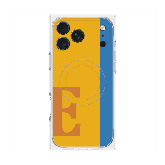 プレミアムスクエアケース with MagSafe［ オリジナル - initial color line - E orange ］