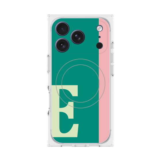プレミアムスクエアケース with MagSafe［ オリジナル - initial color line - E green ］