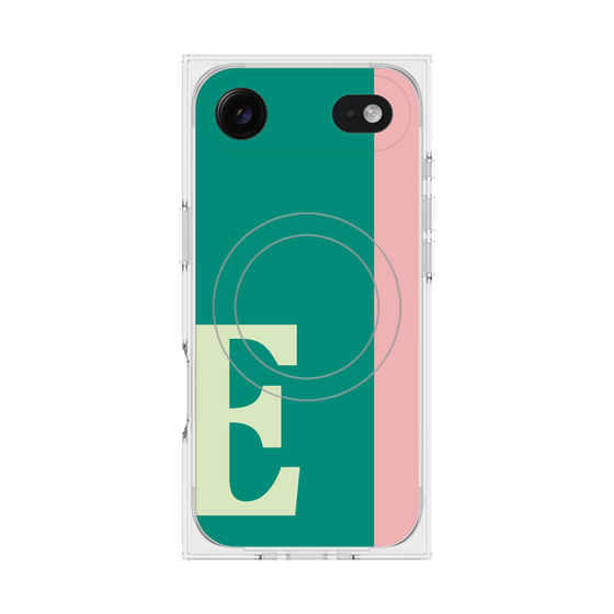 プレミアムスクエアケース with MagSafe［ オリジナル - initial color line - E green ］